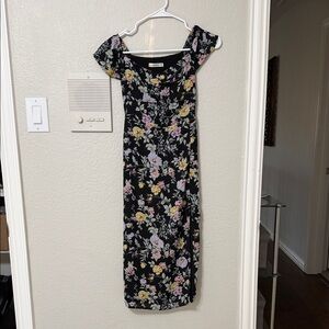Abercrombie & Fitch Black Floral Maxi Dress